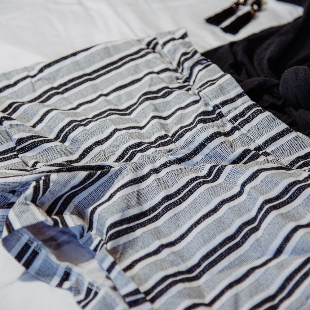 Black & White Stripped Shorts